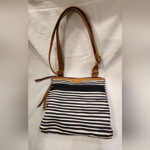Fossil Navy/White Nautical Crossbody